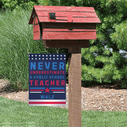 Public School Teacher House Flags for Farmhouse Garden