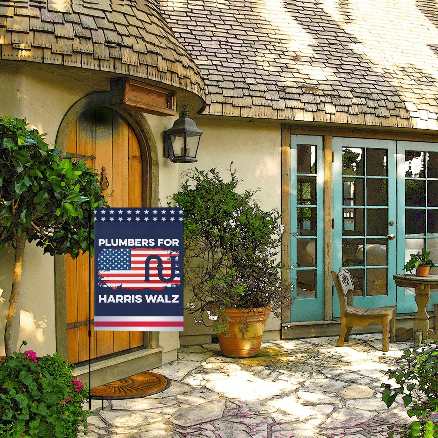 Inspirational Double-Sided Yard Flags for Small Garden