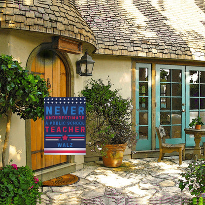 Public School Teacher House Flags for Farmhouse Garden