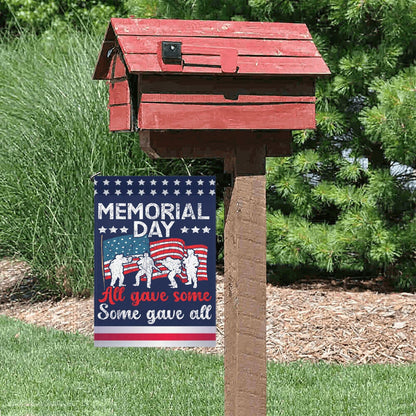 Humorous Double-Sided Outdoor Flag for Garden - All Gave Some Some Gave All