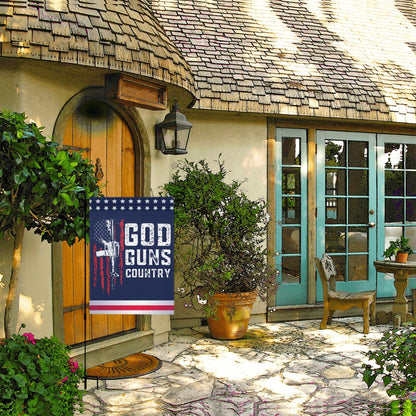 God Guns Country Garden Flag-Double Sided Outdoor Flag