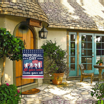 Humorous Double-Sided Outdoor Flag for Garden - All Gave Some Some Gave All